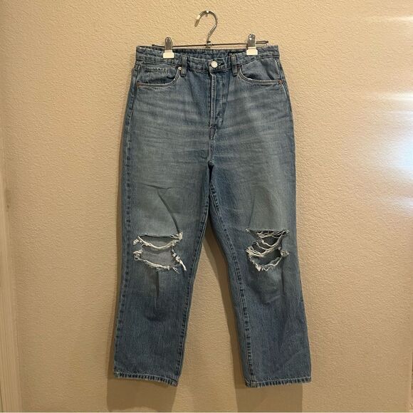 BLANK NYC “The Baxter” Distressed Rib Cage Straight Leg Jeans Size 29 “Over It” - Picture 4 of 16